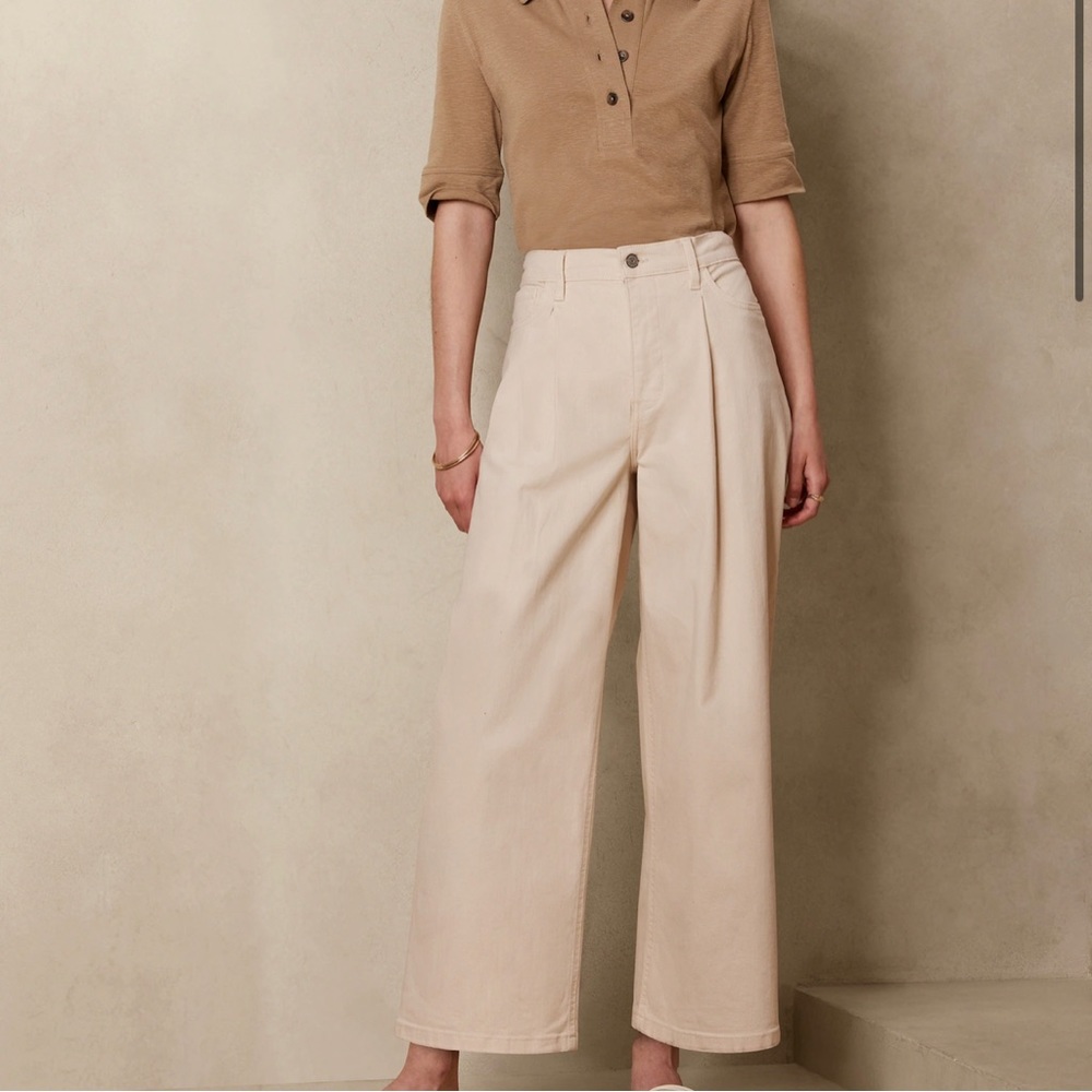 High-Rise Wide-Leg Cropped Jeans